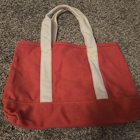 Vibrant Red and Cream Canvas Tote Bag - Picture 1 of 14